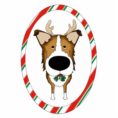 Big Nose Smooth Collie Christmas Ornament by NothinButtDogs