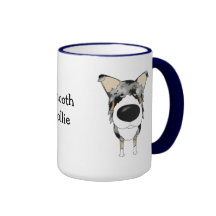 Big Nose Smooth Collie Coffee Mugs