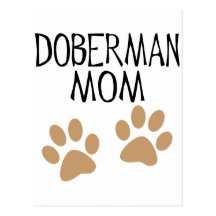 Big Paws Doberman Mom Postcards