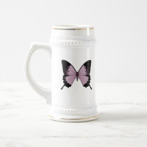 Big Pink & Black Butterfly - Personalize Mugs