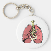 Big Pink Lungs Key Chains