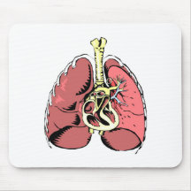Big Pink Lungs Mouse Mats