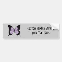 Big Purple & Black Butterfly Bumper Stickers