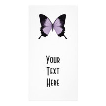 Big Purple & Black Butterfly Photo Card