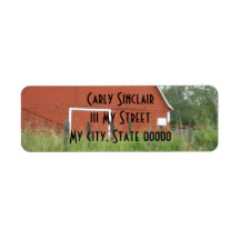 Big Red Barn Return Address Labels
