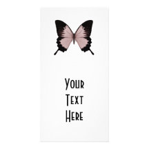 Big Red & Black Butterfly Customized Photo Card
