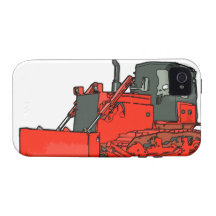 Big Red Bulldozer iPhone 4 Covers