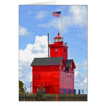 Big Red Lighthouse Greeting Cards