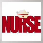 BIG RED NURSE WITH NURSING CAP POSTER posters
