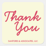 Big red Thank You in cursive business etiquette Sticker