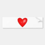 Big Red Valentine Heart Bumper Sticker