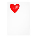 Big Red Valentine Heart Stationery Design