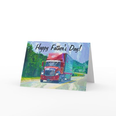 Big Rig Red Road-liner Truck-lover Birthday Card by OnlineGifts