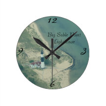 Big Sable Point Lighthouse Wall Clock