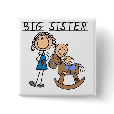 Big Sister Baby Brother T-shirts and Gifts Buttons by familymembers