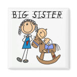 Big Sister Baby Brother T-shirts and Gifts Fridge Magnet