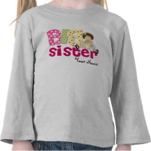 Big Sister Brunette Personalized T-Shirt