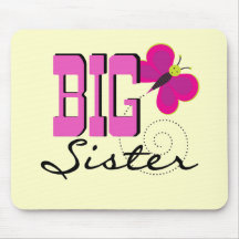 Big Sister Butterfly Tshirts and Gifts Mousepad