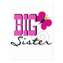 Big Sister Butterfly Tshirts and Gifts Postcard