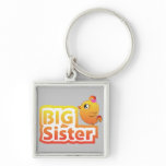 Big sister cute baby chicken bird keychain keychains