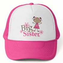 Big Sister Ethnic Stick Figure Girl Trucker Hat