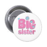 Big Sister Flower Pinback Buttons