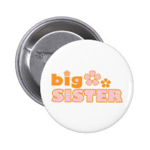 Big Sister Flowers Buttons