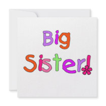 Big Sister Gifts Personalized Invitation