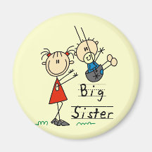 Big Sister Little Brother T-shirts and Gifts Fridge Magnets
