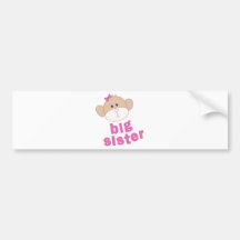 Big Sister monkey T-shirt Bumper Stickers