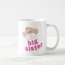 Big Sister monkey T-shirt Mugs