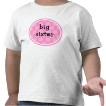 Big Sister Pink Polka Dot Circle T Shirt