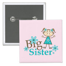 Big Sister Stick Figure Buttons