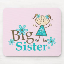 Big Sister Stick Figure Mouse Pad