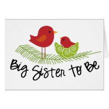big sister to be cards