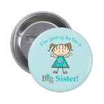 Big Sister To Be Stick Figure Button
