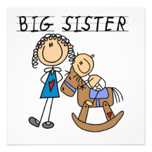 Big Sister With Baby Brother Gifts Invitations