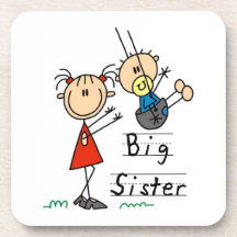 Big Sister with Little Brother Gifts Beverage Coaster