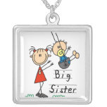 Big Sister with Little Brother Gifts Personalized Necklace