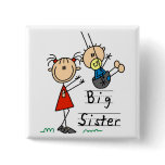Big Sister with Little Brother Tshirts and Gifts Pinback Button