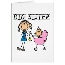 Big Sister with Little Sis Tshirts Greeting Card