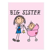 Big Sister with Little Sis Tshirts Postcard