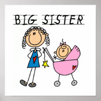 Big Sister With Little Sister Gifts Print