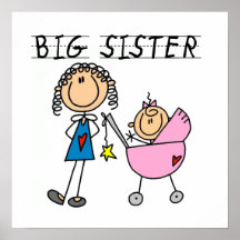 Big Sister With Little Sister Gifts Print
