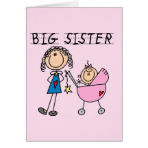 Big Sister with Little Sister T-shirts and Gifts Greeting Card