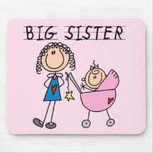 Big Sister with Little Sister T-shirts and Gifts Mouse Mats