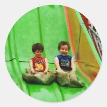Big Slide Round Sticker