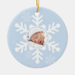 Big Snowflake: Winter Blue Christmas Ornaments