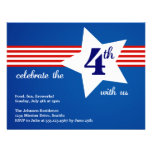 Big star july 4th stripes Independence celebration Personalized Invites