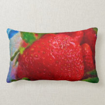 Big Strawberry Lumbar Pillow